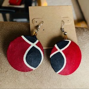 The beautiful earrings are hand made from Africa